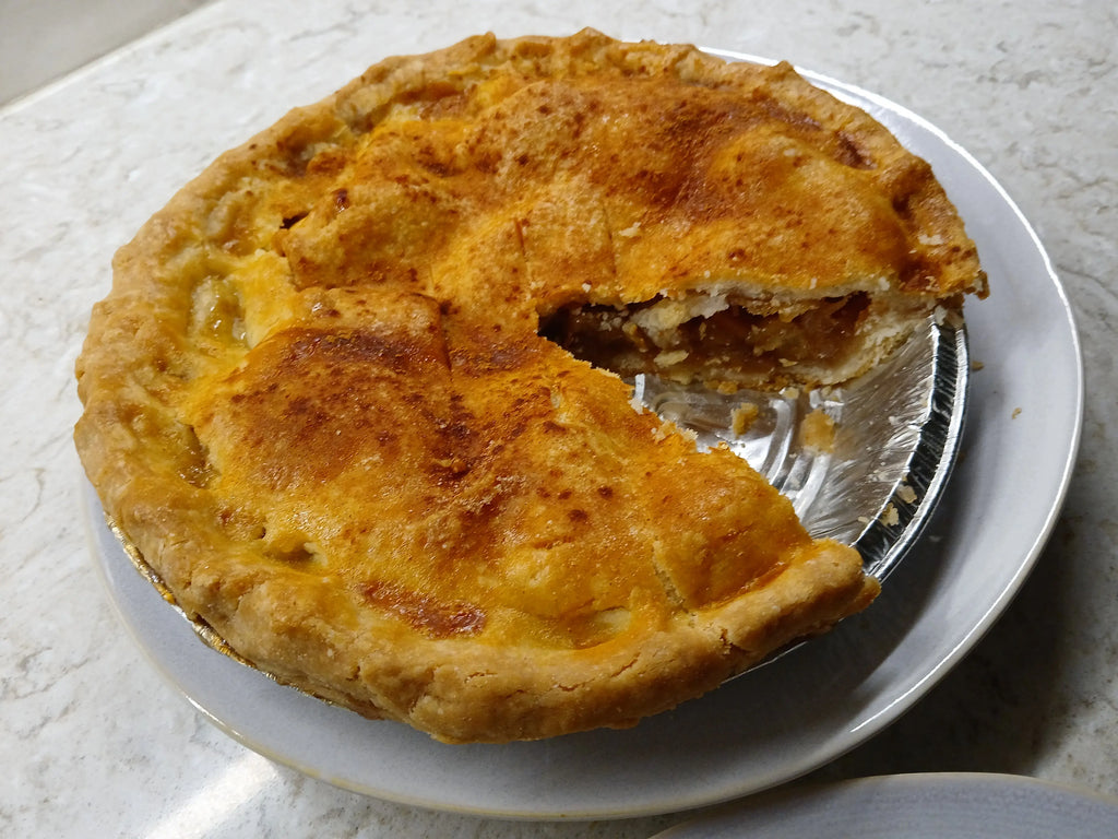 Gluten-Free Apple Pie with Slice Missing
