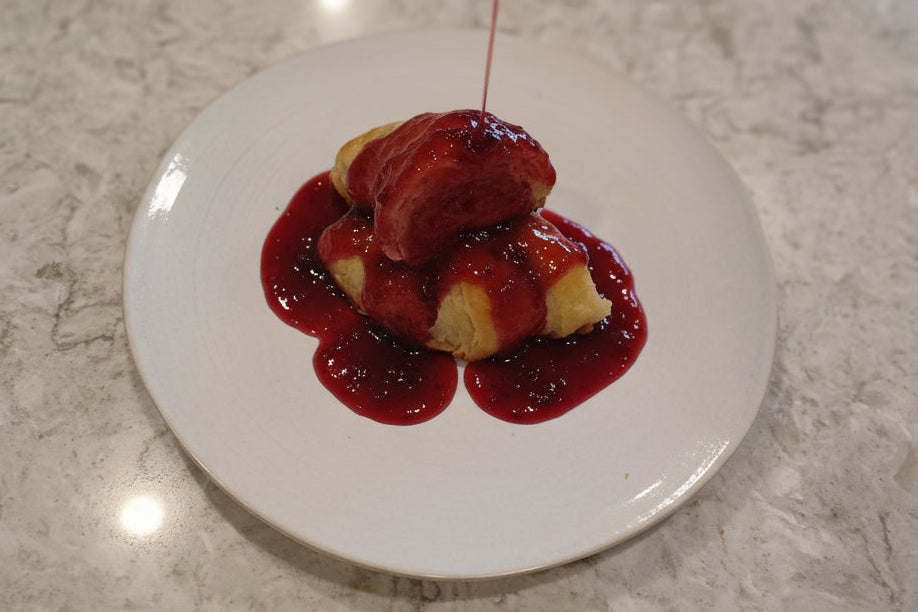 Gluten-free croissants with Jam